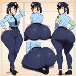1girl ai_generated ass big_ass breasts fundoshilover101 huge_ass original original_character police policewoman