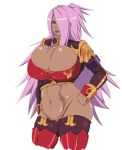 bananadrive breasts cleavage curvy dark_skin dragonaut garnet_mclane hips huge_breasts lipstick makeup pantyhose purple_hair toshi_aki wide_hips