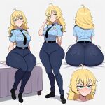 1girl ai_generated ass big_ass breasts fundoshilover101 huge_ass original original_character police policewoman