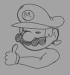 mario mario_(series) mustache thumbs_up