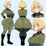 1girl ai_generated ass big_ass breasts fundoshilover101 huge_ass military military_girl original original_character