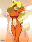 1girl activision alluring anthro big_breasts bikini crash_(series) crash_bandicoot_(series) fur furry layerth micro_bikini naughty_dog pink_bikini tawna_bandicoot