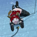 1girl drowning female megagogoman original solo underwater water_torture