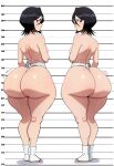  1girl ai_generated ass big_ass bleach breasts fundoshi fundoshilover101 huge_ass kuchiki_rukia shounen_jump tabi_socks topless 