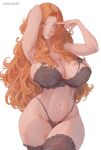 1girl big_breasts bleach blonde_hair blue_eyes bubble_butt cleavage horny inviting_to_sex kuromoro looking_at_viewer matsumoto_rangiku pose rangiku_matsumoto standing teasing thick_thighs