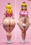 1futa 3d ai_generated ass big_ass breasts erection fundoshi fundoshi_futanari fundoshilover101 futanari huge_ass mario_(series) nintendo princess_peach tabi_socks