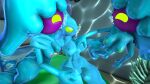 3girls chaos chaos_(sonic) crossover drunk_crowley female female_only gigi_(mario) jellyfish jellyfish_sisters mario_(series) merri_(mario) nintendo nude sega sfm sisters sonic_(series) sonic_the_hedgehog_(series) underwater