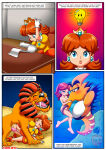 1girl 2boys ass barefoot bbmbbf breasts comic dragonzamasu feet female male male/female mario_(series) nintendo nude page_2 palcomix penis princess_daisy prostitution pussy sex straight the_mushroom_kingdom_secret_2_(comic) toon.wtf totomesu underwater underwater_sex