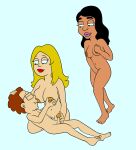  american_dad erect_nipples erect_penis francine_smith glasses handjob huge_breasts incest mother_&amp;_son nude shaved_pussy steve_smith sucking_nipple 