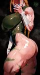  1girl big_breasts blonde_hair blue_eyes bubble_butt cammy_white cleavage horny igiroitsu inviting_to_sex pose standing street_fighter teasing thick_thighs 