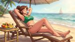  1girl adult_swim alluring athletic_female beach bikini bishoujo_senshi_sailor_moon bishoujo_senshi_sailor_moon_r bishoujo_senshi_sailor_moon_r_the_movie bishoujo_senshi_sailor_moon_s bishoujo_senshi_sailor_moon_s_the_movie bishoujo_senshi_sailor_moon_supers bishoujo_senshi_sailor_moon_supers_the_movie brown_hair cleavage closed_eyes dario fit_female makoto_kino medium_breasts ocean pin_up posing sprite_(company) toei_animation toonami under_boob viz_media 