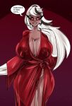 1girl amazon_prime big_breasts bitterbunz breasts carmilla_carmine cartoon cleavage deep_cleavage demon_girl female_focus female_only female_solo hazbin_hotel hazbin_hotel_(season_2) hellaverse huge_breasts long_hair mature mature_body mature_female mature_figure mature_woman milf milf_body nightgown solo_female solo_focus speaking speaking_to_another speaking_to_partner spindlehorse_toons standing standing_up talking talking_to_another talking_to_partner thick_thighs thighs twitter very_long_hair vivienne_medrano vivziepop white_hair white_hair_female 