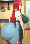  1girl ai_generated ass big_ass breasts gigantic_ass huge_ass juuicyai kushina_uzumaki naruto shounen_jump 