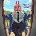  ai_generated bare_thighs blonde_hair chainsaw_man demon_girl demon_horns gigantic_breasts horn horns huge_breasts huge_thighs light-skinned_female light_skin long_hair looking_at_viewer massive_breasts orange_eyes power_(chainsaw_man) pussy_juice sharp_teeth solo_female squatting sweat sweatdrop thick_body thick_female thick_thighs thighs unreals_palace voluptuous voluptuous_female 