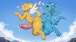  3_toes 4_fingers 4_toes absurd_res ai_generated anal anal_penetration animal_genitalia anthro anthro_on_anthro anthro_penetrated anthro_penetrating anthro_penetrating_anthro ass balls bandai_namco big_balls big_penis big_tail biped black_sclera blue_body blush blush_lines bodily_fluids breath card_captor_sakura closed_eyes cloud crossover cum cum_in_ass cum_inside cum_on_body cum_on_butt cum_on_penis cumshot digimon digimon_(species) dripping duo ejaculation emanata fan_character feet fingers flying genital_fluids genitals gold_ring heart_(marking) heart_symbol high_res huge_balls huge_penis kero_(cardcaptor_sakura) long_ears long_tail looking_at_another looking_at_partner male male/male male_penetrated male_penetrating male_penetrating_male marineangemon motion_lines mouth_closed open_mouth open_smile outside_sex penetration penile penile_penetration penis penis_in_ass round_ears saliva saliva_drip sex sheath sky smile smiling_at_another smiling_at_partner snout tail toes tongue tongue_out white_eyes wings yellow_body yiff_ai_(director) 