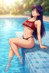  1girl adult_swim alluring bikini bishoujo_senshi_sailor_moon bishoujo_senshi_sailor_moon_r bishoujo_senshi_sailor_moon_r_the_movie bishoujo_senshi_sailor_moon_s bishoujo_senshi_sailor_moon_s_the_movie bishoujo_senshi_sailor_moon_supers bishoujo_senshi_sailor_moon_supers_the_movie black_hair cleavage coca-cola dario medium_breasts ocean pin_up purple_eyes rei_hino swimming_pool toei_animation toonami under_boob viz_media 