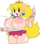  1girls 2d 2d_(artwork) 2d_artwork areola big_areola big_breasts blonde_pubic_hair blue_earrings blush blush_stickers breast_expansion breasts bursting_breasts cassettedream cellphone clothed clothed_female clothing cropped_legs crown curvy curvy_female curvy_figure digital_media_(artwork) dream-cassette earrings embarrassed embarrassed_female exposed_breasts facial_mark female female_human female_only female_pubic_hair flip_phone flying_button gyaru hair_flower hair_ornament heart_tattoo hoshime hourglass_figure huge_areolae human human_only humanoid jewelry kogal large_areolae long_hair mario_(series) microskirt miniskirt nail_polish nintendo nipples open_clothes open_mouth open_shirt panties phone pink_panties pink_skirt pleated_skirt popped_button princess_peach pubic_hair pubic_hair_peek school_uniform shirt skirt solo solo_female sphere_earrings star_(symbol) star_tattoo super_mario_bros. surprised surprised_expression thick_thighs thong transparent_background unbuttoned unbuttoned_shirt undersized_clothes underwear very_long_hair voluptuous voluptuous_female wardrobe_malfunction white_shirt wide_hips 