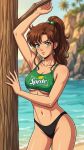 1girl adult_swim alluring athletic_female beach bikini bishoujo_senshi_sailor_moon bishoujo_senshi_sailor_moon_r bishoujo_senshi_sailor_moon_r_the_movie bishoujo_senshi_sailor_moon_s bishoujo_senshi_sailor_moon_s_the_movie bishoujo_senshi_sailor_moon_supers bishoujo_senshi_sailor_moon_supers_the_movie brown_hair cleavage dario fit_female green_eyes makoto_kino medium_breasts ocean pin_up posing sprite_(company) toei_animation toonami under_boob viz_media