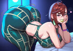  ai_generated ayase_momo bare_thighs big_ass big_ass brunette cosplay dandadan fat_ass gigantic_ass gigantic_breasts huge_breasts huge_thighs jojo's_bizarre_adventure jolyne_kujo juuicy_ai light-skinned_female light_skin lipstick looking_at_viewer massive_ass massive_breasts red_eyes short_hair smile solo_female squatting sweat sweatdrop thick_body thick_female thick_thighs thighs voluptuous voluptuous_female 