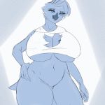  1girl anthro anthrofied avian big_breasts bird breast_drop breasts clothed clothing dreamy_pride female female_only flashing furry gif huge_breasts invalid_tag looking_at_viewer nipples nude one_eye_closed simple_background smile solo standing text thick_thighs tweetfur twitter wide_hips wink 