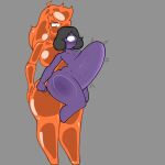 1boy 1femboy 1futa 1girl 1girls abdominal_bulge ahoge anthro anthro_only black_hair blue_eyes cyclops edu_creador_0 eyelashes femboy futanari futanari_on_male gelith_(edu_creador_0) heart-shaped_pupils mega_(megamor) nude nude_female purple_body purple_skin sex shorts simple_background size_difference slime slime_girl sweat sweatdrop sweating thighs