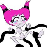  1girl barefoot biting_lip breasts cartoon_network crying dc dc_comics female forced jinx_(dc) looking_down nipples nude pink_eyes pink_hair pussy rape shaking short_hair small_breasts spread_legs stomach_bulge stuff18over teen_titans teen_titans_go tentacle tentacle_rape upset warner_bros warner_bros._animation warner_brothers 