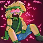 ahegao broz_boyz broz_boyz_go clothed_sex crying crying_with_eyes_open freckles green handjob heart heart-shaped_pupils heart_symbol hearts_around_head male male_masturbation male_only masturbation masturbation_through_clothing moan moaning moaning_in_pleasure oc original_character sitting_on_floor sketch tongue_out toony toony_face touching_penis touching_self zlayway_(miles)