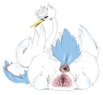  anus avian breasts darthsaburou female nintendo pokemon pussy solo swan swanna video_games 