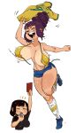  1girl 2022_fifa_world_cup 2_girls asian asian_female asian_latina big_boobs big_breasts bikini bikini_top black_hair brazil breasts closed_eyes_smile command_grab command_grab's_mom female_only herica_chandra_(nuclearwasabi) hourglass_figure huge_boobs huge_breasts knee_socks kneehighs kneesocks mariya_chandra_(nuclearwasabi) mole_above_mouth multiple_females multiple_girls nuclearwasabi purple_hair short_shorts shorts soccer soccer_uniform socks stripping swaying_breasts sweat sweatdrop tagme thick_thighs thighs topless undressing wardrobe_malfunction white_background white_socks world_cup 