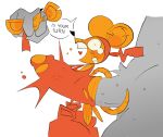 1girl absurd_res absurd_size_difference anthro bodily_fluids boxing_gloves bruised clothing defeated deltarune duo extreme_size_difference faceless_character faceless_male forced fur handwear head_grab high_res human male male/female mammal mouse murid murine open_mouth orange_(deltarune) orange_body orange_fur penetration penis_shaped_bulge questionable_consent rape real_saming ridiculous_fit rodent sex size_difference sweat tears teeth undertale_(series) vein