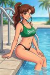  1girl adult_swim alluring athletic_female beach bikini bishoujo_senshi_sailor_moon bishoujo_senshi_sailor_moon_r bishoujo_senshi_sailor_moon_r_the_movie bishoujo_senshi_sailor_moon_s bishoujo_senshi_sailor_moon_s_the_movie bishoujo_senshi_sailor_moon_supers bishoujo_senshi_sailor_moon_supers_the_movie brown_hair cleavage dario fit_female green_eyes makoto_kino medium_breasts ocean pin_up posing sprite_(company) swimming_pool toei_animation toonami under_boob viz_media 