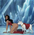  1girl 1other all_fours amazon animal animal_ears ass ass_licking back bangs bare_arms bare_ass bare_legs bare_shoulders big_ass black_hair blue_underwear boots bottomless bottomless_female bracer breasts cape closed_eyes crystal dc_comics diana_prince dog dog_ears dog_tail female_moaning footwear fortress_of_solitude from_behind from_behind_position gold_jewelry heroine ice indoors jewelry justice_league justice_league_unlimited krypto krypto_the_superdog kryptonian legs licking licking_ass lips lipstick long_hair makeup medium_breasts moaning moaning_in_pleasure open_mouth parted_bangs pink_lipstick red_boots red_cape red_footwear red_tubetop round_teeth shadow silver_bracer silver_jewelry star star_(symbol) star_print straight_hair strapless superhero_costume superheroine superman_(series) tail teeth themysciran thighs tiara tongue tongue_out tubetop underwear underwear_removed upper_teeth upper_teeth_only wonder_woman wonder_woman_(series) 