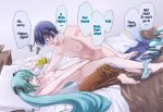 1girl aqua_hair english hard_translated hatsune_miku kaito miku_hatsune missionary nude sex small_breasts text translated vaginal vocaloid