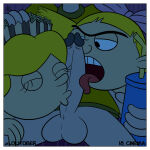 artstyle_imitation big_penis blonde blonde_female blonde_hair bottomless bottomless_male character_request cinema closed_eyes cooperative_fellatio creative_signature eyelashes faceless faceless_character faceless_male ffm_threesome food grabbing_another's_leg hair_ribbon half-closed_eyes helga_pataki hey_arnold! holding_food kissing_penis licking licking_penis long_eyelashes long_hair looking_at_penis lower_body milkshake_(food) official_style on_person open_mouth parted_hair pigtails pink_ribbon popcorn ribbon signature sitting spread_legs stinky_peterson style_parody t-shirt testicle testicles thick_eyebrows threesome tongue tongue_out twin_tails unibrow upper_teeth_only watching
