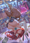  1girl big_breasts brown_eyes bubble_butt bunny_costume bunny_ears bunny_suit bunnysuit cleavage erza_scarlet fairy_tail horny inviting_to_sex looking_at_viewer pole pole_dance pole_dancer pole_dancing pose red_hair shexyo stripper stripper_pole teasing thick_thighs 