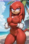 ai-generated ai_generated anthro breasts echidna furry furry_female genderbend genderbent genderswap genderswap_(mtf) knuckles_the_echidna naked naked_female nude nude_female patreon patreon_username purple_eyes pussy red_body red_fur rule_63 sega serious sonic_(series) sonic_the_hedgehog_(series)