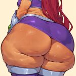  ai_generated back_view backboob bare_thighs big_ass big_ass big_breasts big_breasts cellulite dc_comics dc_comics fat_ass gigantic_ass huge_breasts huge_thighs koriand'r long_hair massive_ass miniskirt mochipawg no_panties orange_body orange_skin red_hair solo_female squatting starfire sweat sweatdrop teen_titans thick_body thick_female thick_thighs thighs voluptuous voluptuous_female 