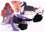 1futa 1girl 2d ass big_penis breasts dc_comics doggy_position fellatio female futanari futanari_on_female grey_skin light-skinned_futa light_skin lying lying_down lying_on_back oral oral_sex penis purple_hair rachel_roth raven_(dc) red_hair sex sex_from_behind smollb_nsfw starfire tagme teen_titans thighs thong_leotard warner_bros warner_bros._animation warner_brothers white_background
