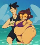  2_girls ai_assisted ai_edit ai_generated ai_slop ass beach beach_day big_ass big_breasts bikini black_hair boss_(thelittlenerdys) breasts brown_hair buckteeth butch canon_couple clothed clothing coconut edit fat_ass fully_clothed glasses hand_on_ass hand_on_butt huge_ass huge_breasts humming luna_(thelittlenerdys) nerd nerdy nerdy_female ocean orange_glasses pregnant pregnant_female relax relaxed_expression relaxing short_hair shorts shortstack sky slightly_chubby_female swimsuit teeth teeth_showing teeth_visible thick_thighs tomboy touching_ass twitter_user_sona umbrella welsdumps wife_and_wife yuri 