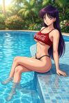 1girl adult_swim alluring bikini bishoujo_senshi_sailor_moon bishoujo_senshi_sailor_moon_r bishoujo_senshi_sailor_moon_r_the_movie bishoujo_senshi_sailor_moon_s bishoujo_senshi_sailor_moon_s_the_movie bishoujo_senshi_sailor_moon_supers bishoujo_senshi_sailor_moon_supers_the_movie black_hair cleavage coca-cola dario medium_breasts ocean pin_up purple_eyes rei_hino swimming_pool toei_animation toonami under_boob viz_media
