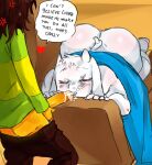  cum_in_mouth deltarune incest kris_(deltarune) mother_&amp;_son penis_in_mouth rape sleeping toriel undertale 
