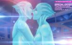  2_girls alien_girl big_breasts blue_hair blue_skin breasts clones closed_eyes couple dual_persona duo eromaxi eromaxi_(artist) eyeshadow female/female female_only french_kiss grey_eyeshadow indoors kissing liara_t'soni lips lipstick love makeup mass_comics mass_effect medium_breasts multiple_girls mutual_yuri neck nipples nude nude_female open_mouth romantic romantic_couple selfcest short_hair sideboob tongue upper_body yuri 