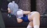 3d @oz animated animated_gif censored fellatio gif izayoi_sakuya maid oral penis touhou vibrator