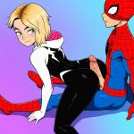 1boy 1girl ai_generated ass blonde_hair blue_eyes blush bodysuit buttjob crossover erection explicit eyebrow_piercing girl_on_top gwen_stacy hetero hood hooded_bodysuit marvel mask monkey_d._luffy older older_female one_piece penis piercing red_bodysuit short_hair skin_tight smile spider-man straddling superhero trewg001 uncensored young_adult young_adult_female young_adult_female_and_young_adult_male young_adult_male young_adult_man young_adult_woman