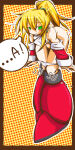 almost_nude android armored_boots bare_shoulders bent_over big_ass blonde_hair blush blush_lines capcom capelet crotch detached_sleeves double-parted_bangs earrings eyebrows_visible_through_hair green_earrings green_eyes green_ribbon groin hair_over_shoulder hair_ribbon hair_strand half-closed_eyes humanoid_robot knee_boots legs_together long_hair long_sleeves looking_at_viewer loose_hair_strand mechanical_boots mega_man nude outline panties panties_down panties_pull panty_pull parted_lips pearl_earrings polka_dot_background pulling_panties pulling_panties_down pussy red_armor red_boots red_sleeves ribbon robot_girl robot_joints rockman rockman_(classic) roll_(megaman) roll_(rockman) sidelocks speech_bubble standing talking talking_to_viewer text topless topless_female undressing white_capelet white_outline white_panties yellow_background