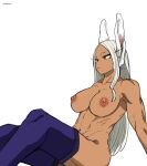 1girl 1girl animal_ears bunny_ears high_resolution mirko my_hero_academia rakkusu simple_background tagme usagiyama_rumi white_background