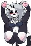 1girl 2026 abs absolute_territory anthro artist_name bedroom_eyes black_bottomwear black_clothing black_eyelids black_legwear black_shorts black_stockings black_thigh_highs blush blush_lines body_blush bottomwear breasts breedable cameltoe canid canid_demon canine clothed clothed_anthro clothed_female clothing collar crop_top demon ear_piercing eyebrow_piercing eyelashes facial_piercing flexible foot_blush fuckable fur furry genital_outline grey_clothing grey_crop_top grey_hair grey_shirt grey_topwear hair hellaverse hellhound helluva_boss high_res inner_ear_fluff legs_above_head legwear long_hair looking_at_viewer loona_(helluva_boss) mammal midriff musky musky_pussy mythological_canine mythological_creature mythology narrowed_eyes nasty nasty_bitch nasty_pussy navel notched_ear pawpads piercing pupils pussy red_sclera reeking_of_fish reeking_of_pussy seductive shirt shorts simple_background slit_pupils smelly smelly_pussy spiked_collar spikes spread_legs spreading stinky stinky_pussy stockings tail teaofcolors text thick_thighs thigh_blush tight_bottomwear tight_clothing tight_shorts toeless_legwear toeless_stockings topwear tuft twitter_handle vulva_outline white_background white_body white_eyes white_fur