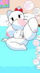 1girls anthro anus areola arm_support barefoot bed bed_sheet bedroom bedroom_eyes big_breasts black_eyes blush blush_stickers bow breasts cassettedream cat_girl completely_nude completely_nude_female dialogue digital_media_(artwork) domestic_cat dream-cassette english_text felid feline felis female female_masturbation fingering flying_sweatdrops furry furry_female hair_bow half-closed_eyes hello_kitty_(character) hello_kitty_(series) hoshime huge_breasts indoors kitty_white leg_lift legs looking_at_viewer lying lying_on_bed lying_on_side masturbation naked_female nipples nude nude_female painting_(object) pawpads picture_frame pillow plump presenting presenting_pussy pussy pussy_juice sanrio solo spoken_blush spoken_heart spread_legs sweat text thick_thighs urethra whiskers white_fur