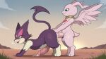  2_fingers 3_toes absurd_res ai_generated all_fours anthro anthro_on_feral anthro_penetrating anthro_penetrating_feral ass balls bandai_namco bestiality big_balls big_ears big_penis biped bodily_fluids breath cloud collar crossover cum cum_in_ass cum_inside cum_on_body cum_on_butt cum_on_ground cum_on_penis digimon digimon_(species) duo fangs feet felid feline feral feral_penetrated fingers generation_5_pokemon genital_fluids genitals gold_(metal) gold_collar gold_ring grass green_eyes half-closed_eyes hand_on_butt heart_(marking) high_res huge_balls huge_penis long_ears long_tail looking_at_another looking_at_partner male male/male male_penetrated male_penetrating male_penetrating_male mammal marineangemon mouth_closed narrowed_eyes nintendo open_mouth open_smile outside_sex penetration penile_spines penis pink_body plains plant pokemon pokemon_(species) purple_body purrloin quadruped sex short_tail sky smile smiling_at_another smiling_at_partner snout standing tail tan_body teeth toes wings yiff_ai_(director) 