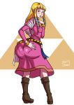 ass axel-rosered blonde_hair blue_eyes looking_back princess_zelda skyward_sword solo the_legend_of_zelda